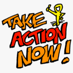 Protection From EMFs. Three words that say take action now with a little person giving a thumbs up.